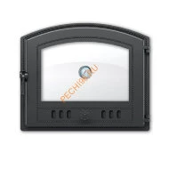 Дверка ВЕЗУВИЙ 224 с термометром (Антрацит) Дверка ВЕЗУВИЙ 224 с термометром (Антрацит)