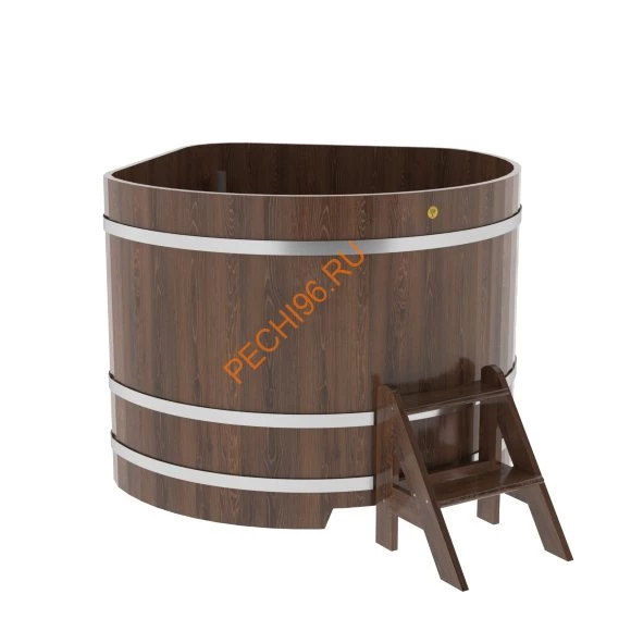 Купель для бани BentWood угловая из морёного дуба Премиум, 1,37х1,37 м