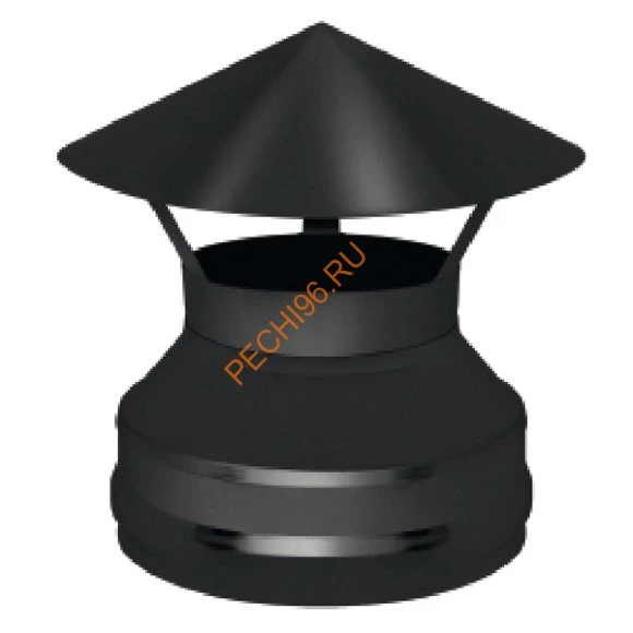 Оголовок Везувий BLACK (AISI 430/0,5мм) d 115/200 мм