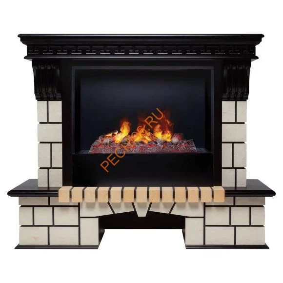 Электрокамин RealFlame Stone 26 AO с Black вставкой + 3D Cassette 630