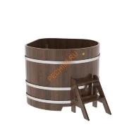 Купель для бани BentWood угловая из мореного дуба Премиум, 1,19х1,19 м