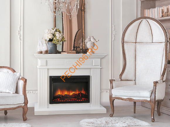 Электрокамин Electrolux Sphere Plus EFP/P-3320RLS с порталом Firelight Bianco 30, белый