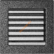 Вентиляционная решетка Kratki 22CSX 220х220 мм черная/серебро