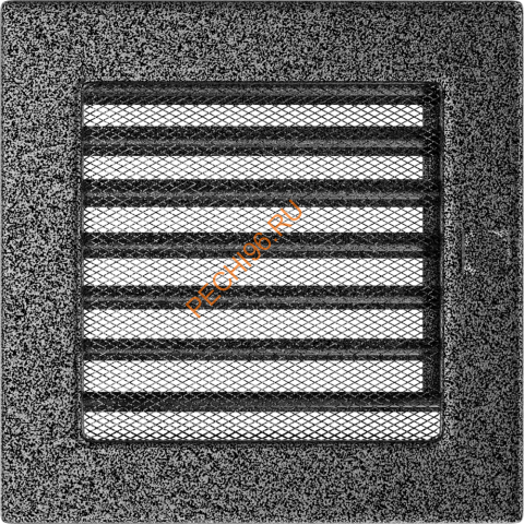 Вентиляционная решетка Kratki 22CSX 220х220 мм черная/серебро