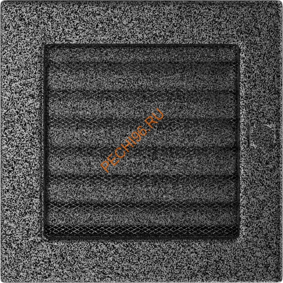 Вентиляционная решетка Kratki 22CSX 220х220 мм черная/серебро