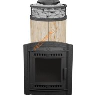 Печь банная Атмосфера XL Окаменевшее дерево ламель+сетка