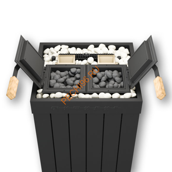 Электрическая паротермальная печь ФутуРус 2.0 10 кВт, металл Black