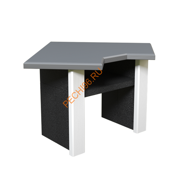 Стол Барбекю центр угловой белый