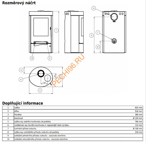 Печь-камин ABX Tulsa 5