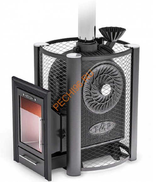 Печь банная ТМФ Черная жемчужина Люмина Плюс, ЗК нержавеющая