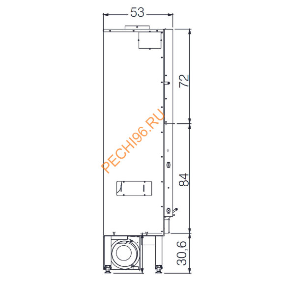 Каминная топка EdilKamin BLOKK 70 V BIANCO