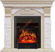 Электрокамин Royal Flame Dublin Слоновая кость с патиной с очагом Majestic FX