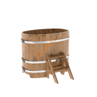 Купель для бани BentWood овальная из дуба Рустик, 0,76х1,16 м