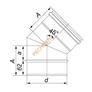 Отвод ВУЛКАН VHR 45° d160