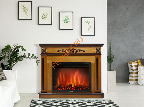 Электрокамин Electrolux EFP/P-3020LS с порталом Firelight Noce 30, орех Электрокамин Electrolux EFP/P-3020LS с порталом Firelight Noce 30, орех