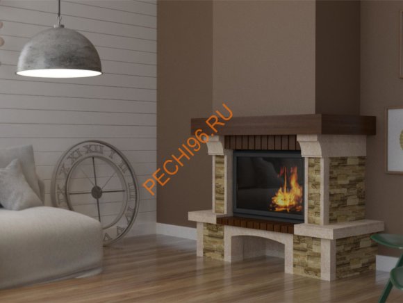 Каминная облицовка Прага 800 угловая 45°