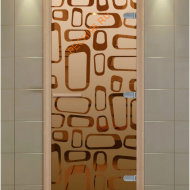 Дверь стеклянная ALDO NEW «Поток» коробка бук без порога