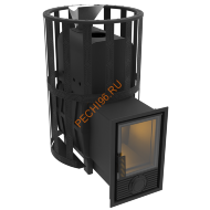 Печь-камин банная Берёзка Воевода 15 Д-2 ЗК, сетка