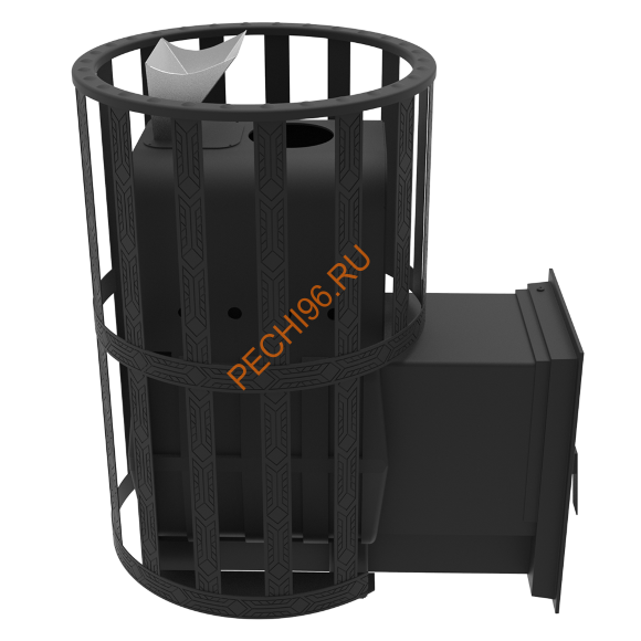 Печь-камин банная Берёзка Воевода 15 Д-2 ЗК, сетка