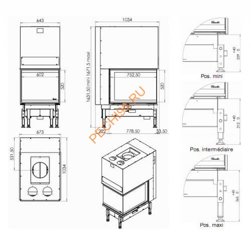 Дровяной камин CHAZELLES Manhattan с топкой D1000 EPI Дровяной камин CHAZELLES Manhattan с топкой D1000 EPI