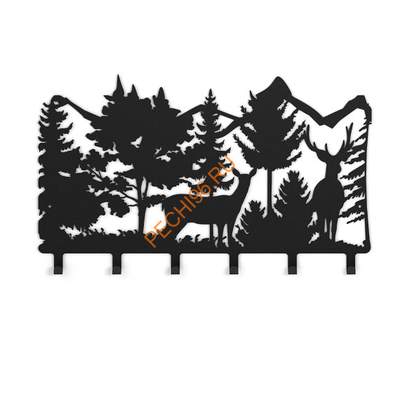 Вешалка Везувий Русский Лес L-570, 6 крючков