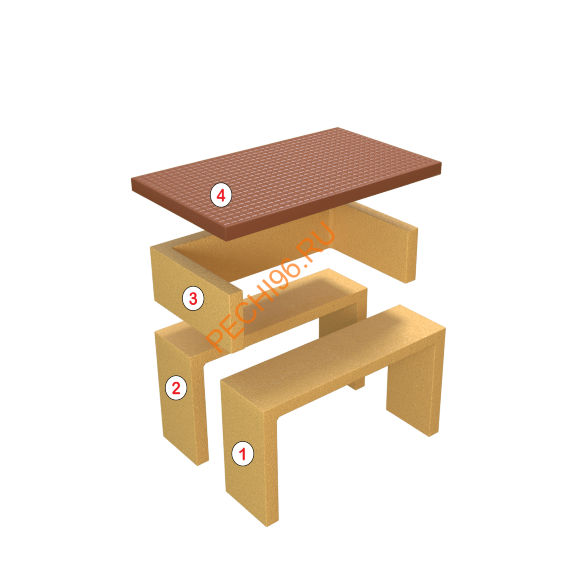 Стол разделочный Барбекю центр Боярин песочный