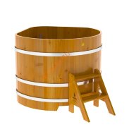 Купель для бани BentWood угловая из лиственницы Рустик, 1,19х1,19 м