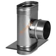 Тройник Вулкан VOR 90° 120x240 с опорой и патрубком D150