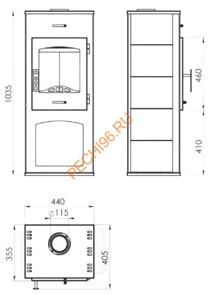 Печь-камин Мета Нарва 6 М Печь-камин Мета Нарва 6 М