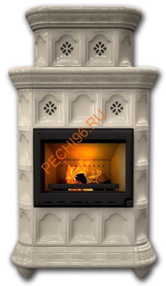 Печь-камин КимрПечь Истра пристенный двухъярусный Ваниль