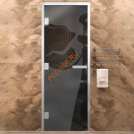 Дверь в хамам стеклянная Арта Элит Арт Богиня, коробка алюминий