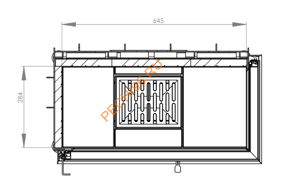 Каминная топка Hitze STMA68X43L/R