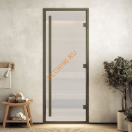 Дверь стеклянная DoorWood Хамам АРТ Wood 125 сатин