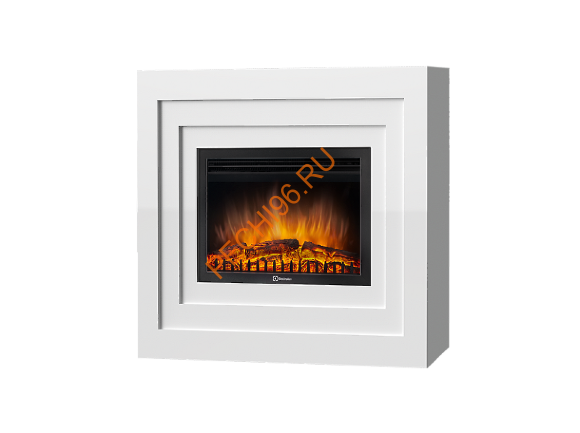 Электрокамин Electrolux Sphere Plus EFP/P-3320RLS с порталом Firelight Cubo 30, белый