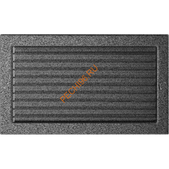 Вентиляционная решетка Kratki 22/37CSX 220х370 мм черная/серебро