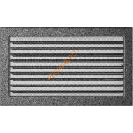 Вентиляционная решетка Kratki 22/37CSX 220х370 мм черная/серебро