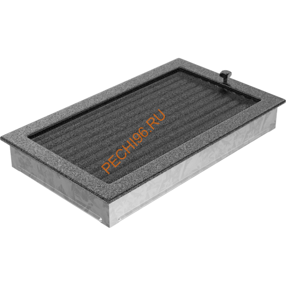 Вентиляционная решетка Kratki 22/37CSX 220х370 мм черная/серебро