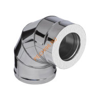 Сэндвич колено 90° Титан KraftBerg, d 160/240 321/430-0,8/0,5мм