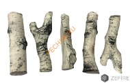 Керамические дрова ZeFire береза 5 шт