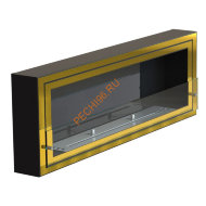 Биокамин Onix 1200 стемалит Арома, стекло, двойная рамка латунь