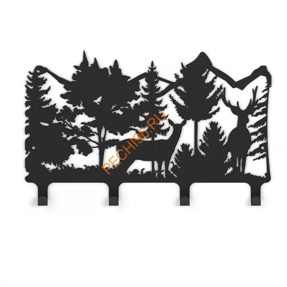 Вешалка Везувий Русский Лес L-380, 4 крючка