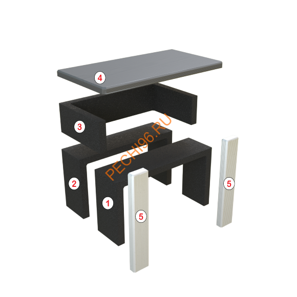 Стол разделочный Барбекю центр Боярин белый