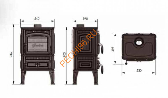 Печь-Камин Guca Lava