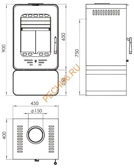 Печь-камин Мета Лава 6