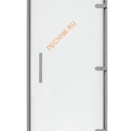 Дверь стеклянная EOS Хамам Серебро, прозрачная, 2000х800 мм