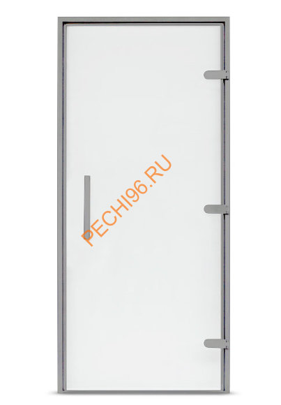 Дверь стеклянная EOS Хамам Серебро, прозрачная, 1900х700 мм