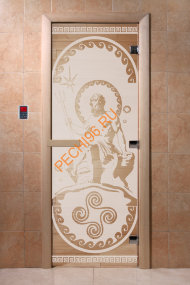 Дверь стеклянная DoorWood «Посейдон сатин», 2000х600 мм