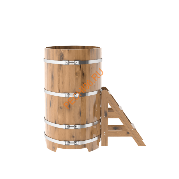 Купель для бани BentWood овальная из дуба Рустик, 0,80х1,42 м