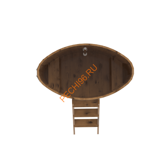 Купель для бани BentWood овальная из дуба Рустик, 0,80х1,42 м
