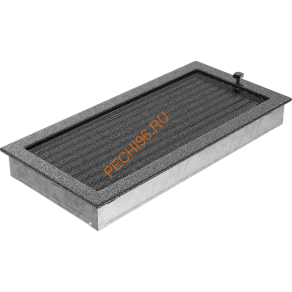 Вентиляционная решетка Kratki 22/45CSX 220х450 мм черная/серебро